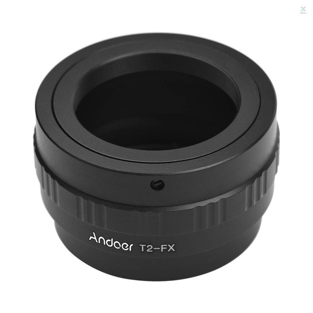 Andoer T2-FX โลหะเลนส์อะแดปเตอร์แหวน T/T2 Mount เลนส์อะแดปเตอร์สําหรับ Fujifilm X-T1/X-A1/X-E2/X-M1/X-E1 X-Mount กล้อง