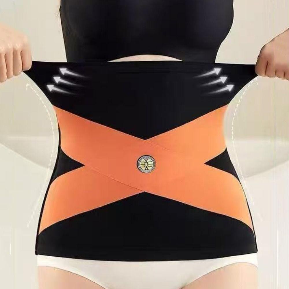 HUJIANG หลังคลอด Body Shaper, เทรนเนอร์เอวบางไม่มีรอยต่อ, แฟชั่น Belly หดตัว Tummy Control ผู้หญิง Girdle เข็มขัดหญิง