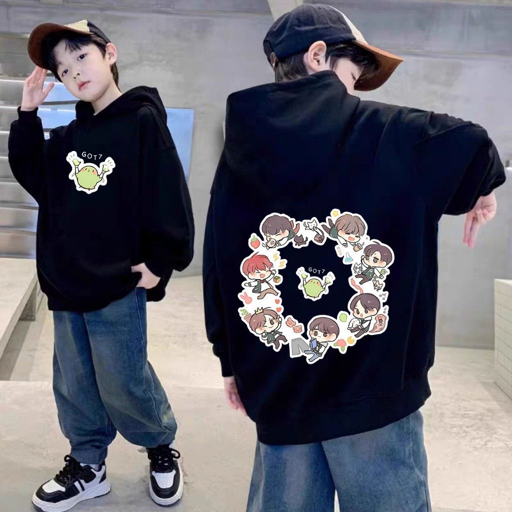 💚GOT7💚 ร้อน!!! GOT7 band เสื้อฮู้ดเด็กแขนยาวคุณภาพผ้าฝ้าย GOT7 kids hoodies