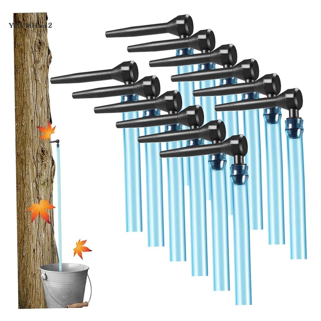 [yhumh002]12 ชุด Maple Syrup Taps 24in Tubes Maple Syrup Supplies Grade Non-Slip Maple Syrup Taps ติ