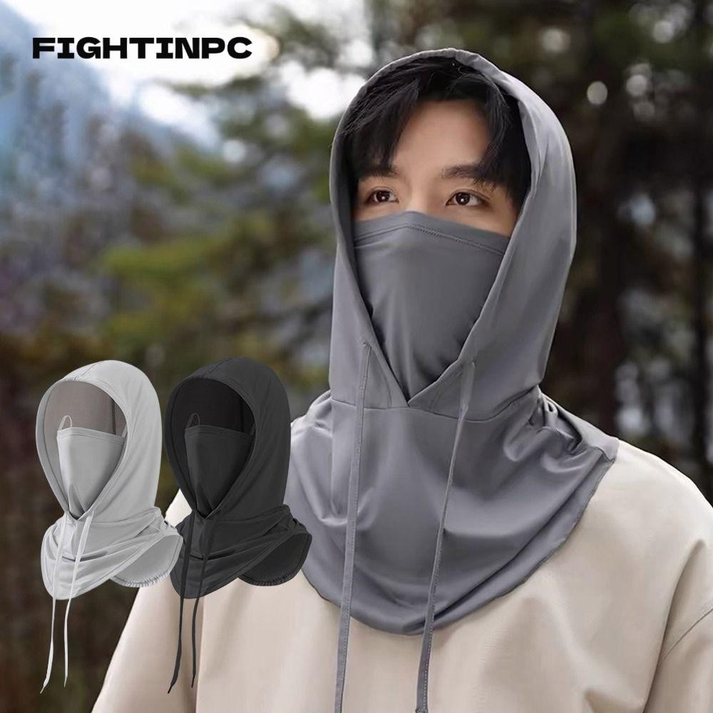FIGHTINPC Full Head , Quick Drying Sun/UV Protection Ice Silk Sunscreen , Breathable Sunproof Face Cover ผู้ชายผู้หญิง