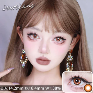 JEWELENS 1 คู่คอสเพลย์คอนแทคเลนส์สีสีส้มนักเรียนฮาโลวีน Softlens 14.2 มม.