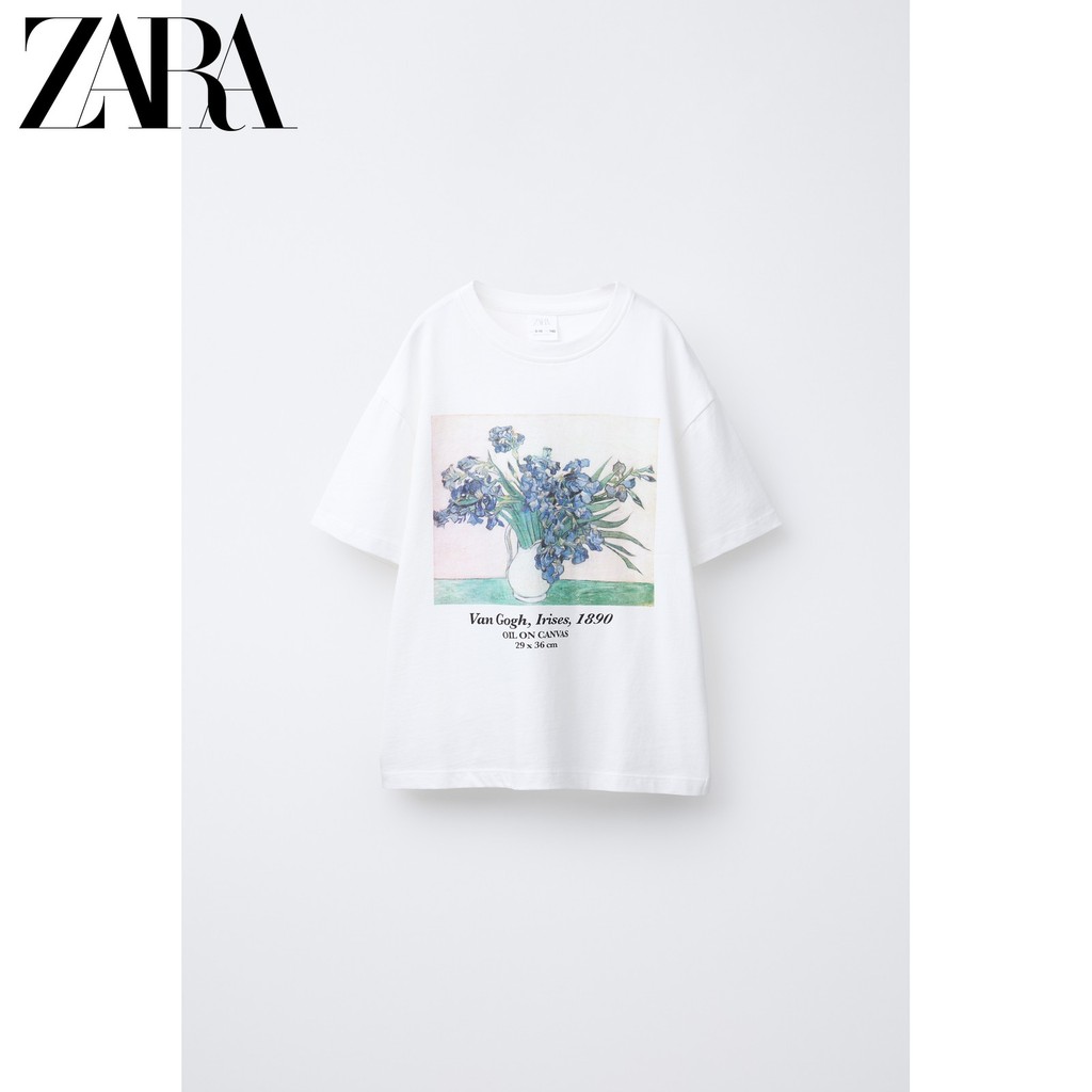 ZARB'S สินค้าใหม่©เสื้อยืดแขนสั้นคอกลมพิมพ์ลายภาพวาด Van Gogh 0962626