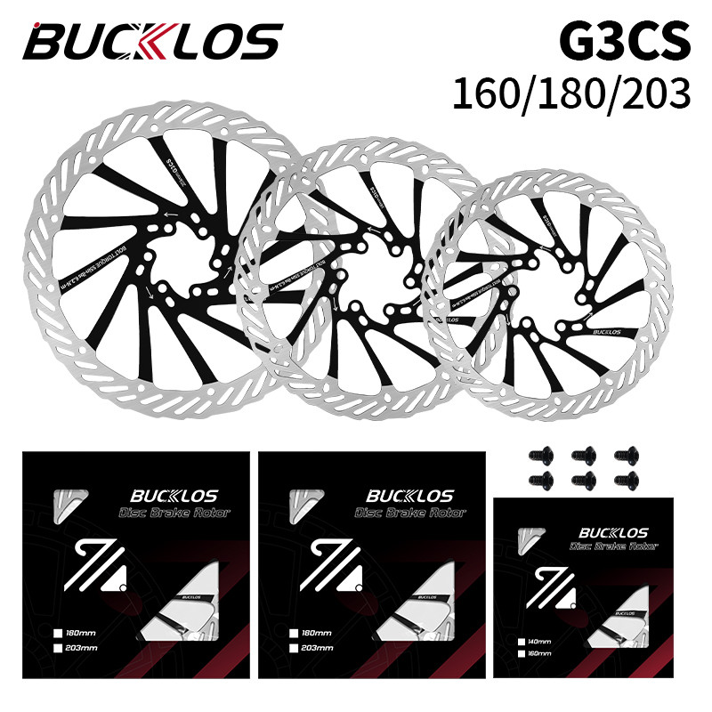 BUCKLOS Ultralight จักรยานโรเตอร์ 160 มม./180 มม./203 มม./MTB จักรยานเสือหมอบแผ่นสแตนเลส Centerline โรเตอร์แผ่นดิสก์ชิ้นส่วนจักรยาน