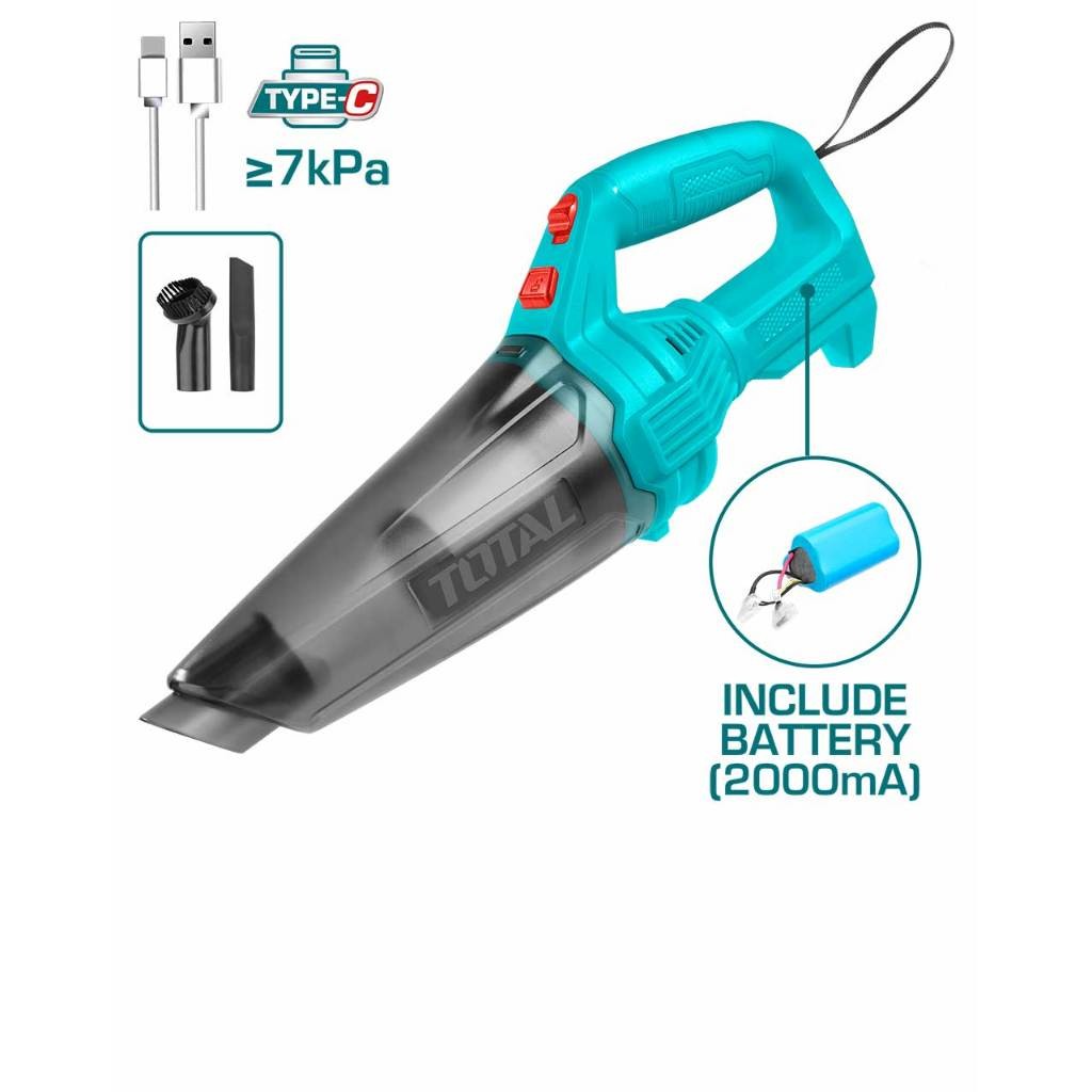 TOTAL เครื่องดูดฝุ่นไร้สาย 11.1V. รุ่น TVLI2026