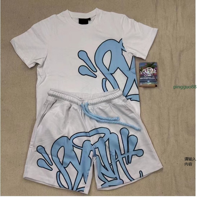 Street hip-hop ผู้ชายและผู้หญิงโฟมจดหมายพิมพ์หลวมเสื้อแขนสั้นผู้ชายฤดูร้อนชุดกีฬาลําลอง