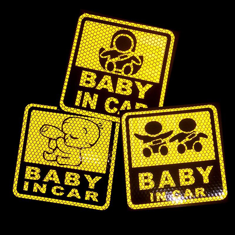 Alt Mama ในรถยนต์เด็กทารกบนบอร์ดสติกเกอร์สะท้อนแสงสูงสําหรับรถยนต์ Night Safety ขับรถส่วนบุคคลเด็กป้ายเตือน Decals DRG
