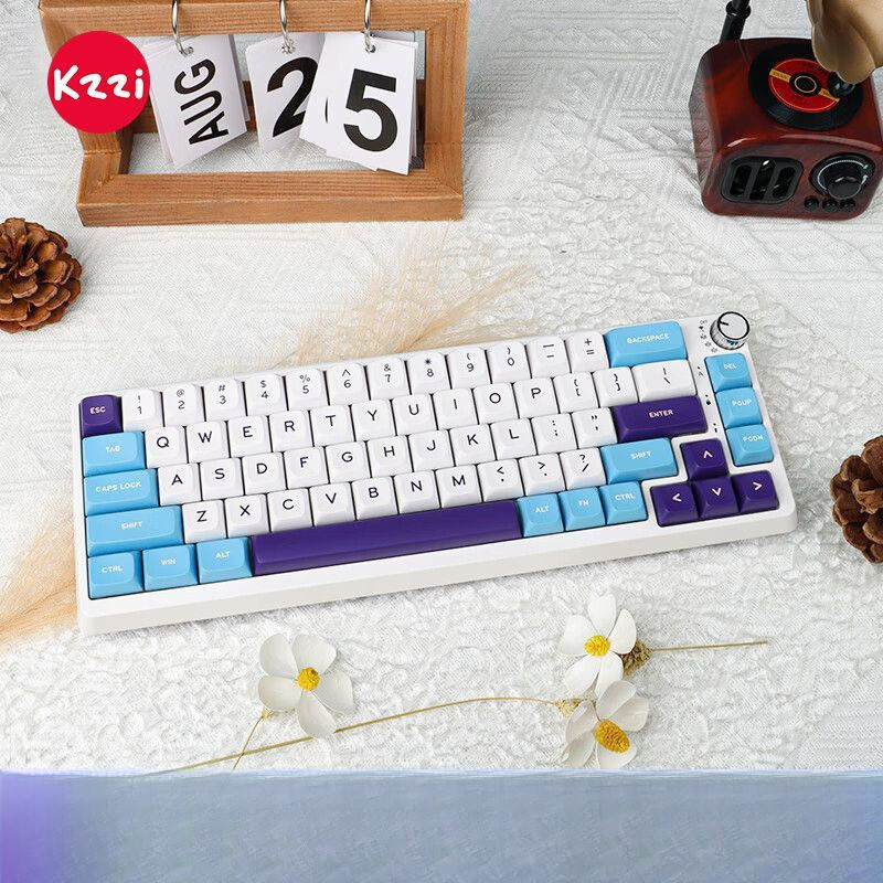 Kzzi KZZI K68pro คีย์บอร์ดไร้สายสามโหมดบลูทูธ 2.4G ที่กําหนดเอง 68-Key Girls High-Appearance