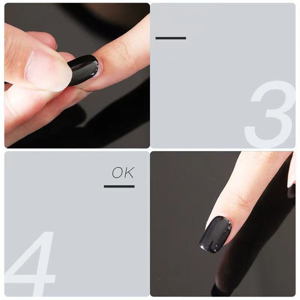 จัดส่งรวดเร็ว 24ชิ้น สติกเกอร์ติดเล็บปลอม กาวติดเล็บปลอมเจล กันน้ำ สีใส แผ่นกาวซิลิโคน - รูปที่ 3