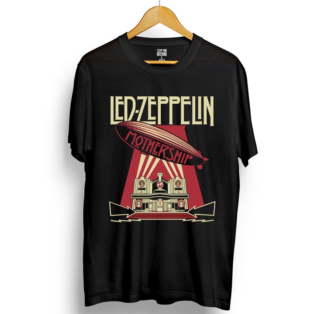 ปกติ Unisex ใหม่ Zeppelin เสื้อยืดลําลองแฟชั่น สําหรับผู้ชาย แขนสั้น คอกลม พิมพ์ลาย MOTHERSHIP LEGEND LED BANDS-5XL
