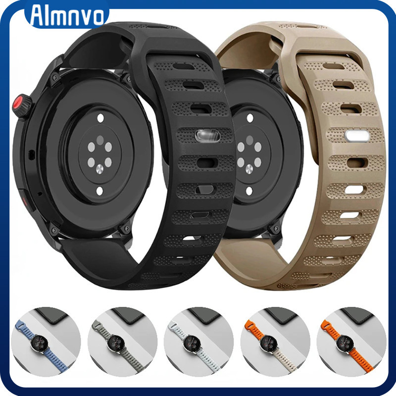 20mm 22mm สายซิลิโคนกีฬา Samsung Galaxy Watch 7 6 5 Fe 40 44mm Amazfit bip 6/Garmin/Huawei 6/5/4/3/2,Redmi 5 Active
