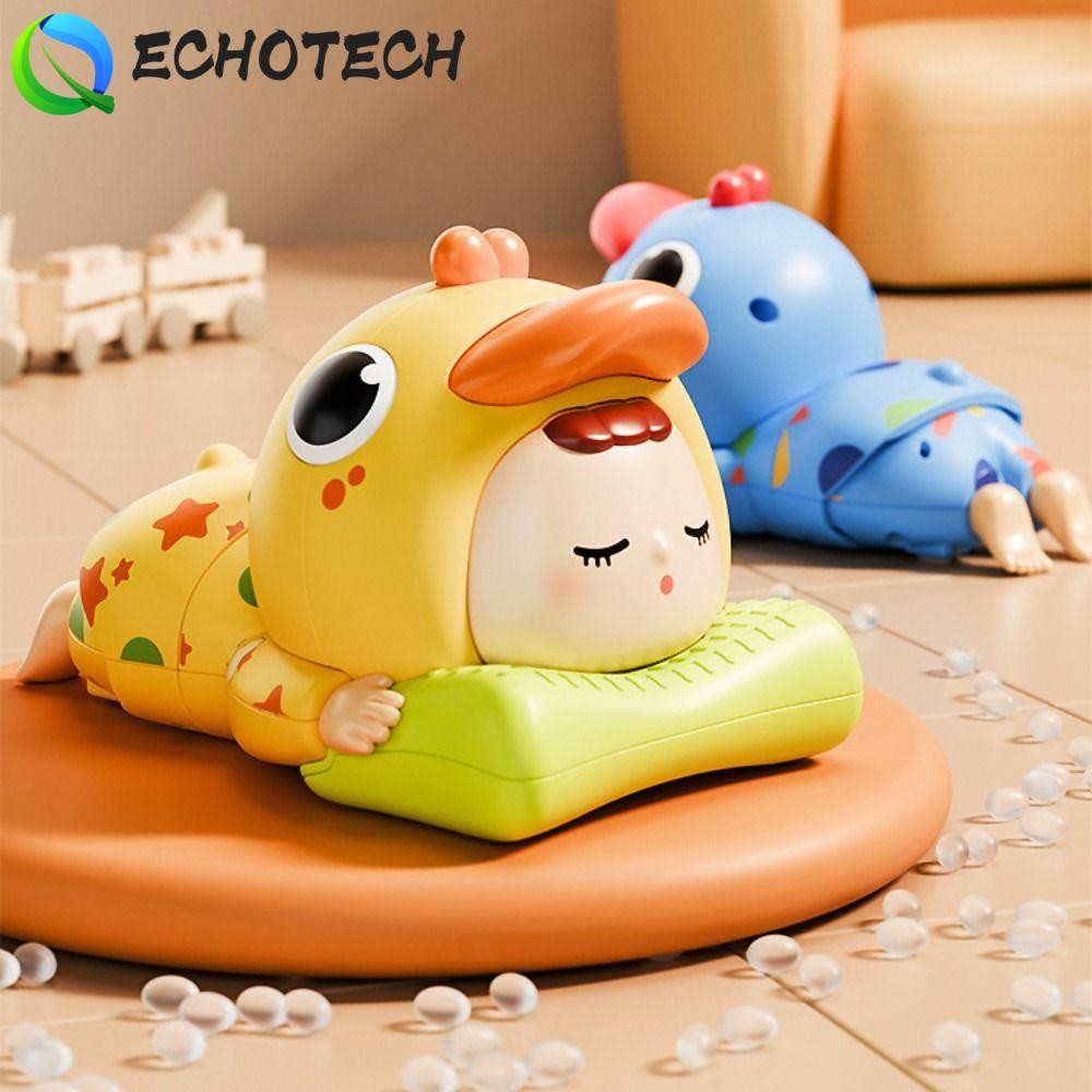 Echotech การเรียนรู้ Crawling ตุ๊กตา, เรียนรู้การคลาน Clockwork ปีนเขา Crawling ของเล่นเด็ก, ฤดูใบไม้ผลิวิ่งเป็ดการ์ตูน Big Eyes ตลก Twist เป็ดเดินเด็ก