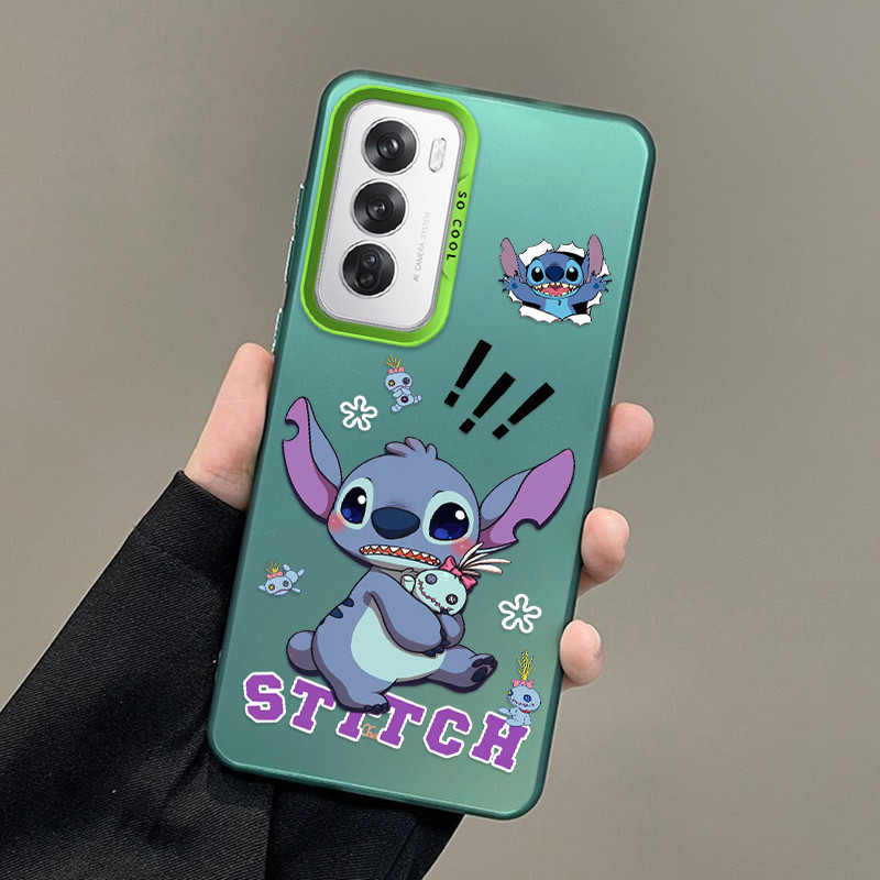 Vivo Y200 5G Y19S Frosted Silver Case Candy Color Casing Feared Lilo Stitch Matte Bumper ฝาหลัง