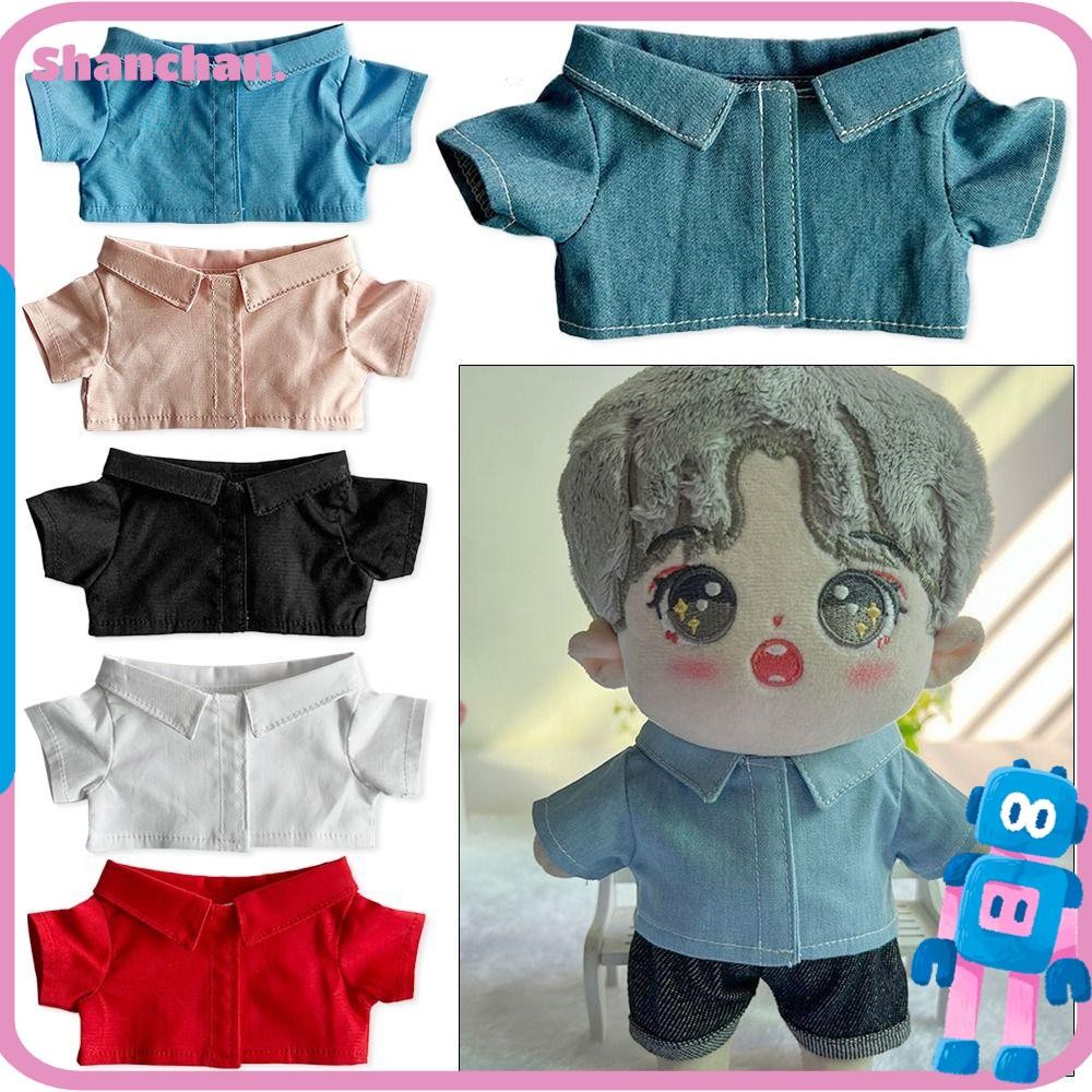 ชานชาน เสื้อเชิ้ตแฮนด์เมด เสื้อแฟชั่น สําหรับตุ๊กตา 10 ซม. เสื้อผ้าน่ารัก