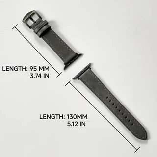 หนังลูกวัวสายนาฬิกาสร้อยข้อมือสําหรับ apple watch s10 42 46 มม.IWatch series 10 9 ultra 8 7 6 5 4 3 Se 49/45/44/42/41/40/38 มม.