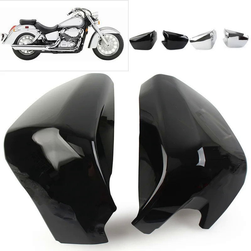 Mo 2 PCS Motorcycle Battery Side Fairing Cover Protector Guard For Honda Shadow Aero VT400 2004-2011