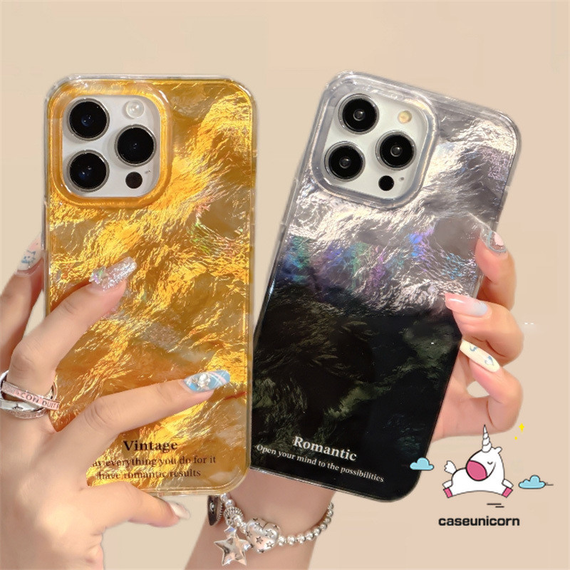Simpleสีทึบart Gradientการ์ตูนคู่สําหรับIPhone 13 15 11 16 14 12 Pro Max 7Plus XR 15 16 14 7 8 Plus XS Max X SE 2020 หรูหราGlossyริ้วรอยรูปแบบกรณี