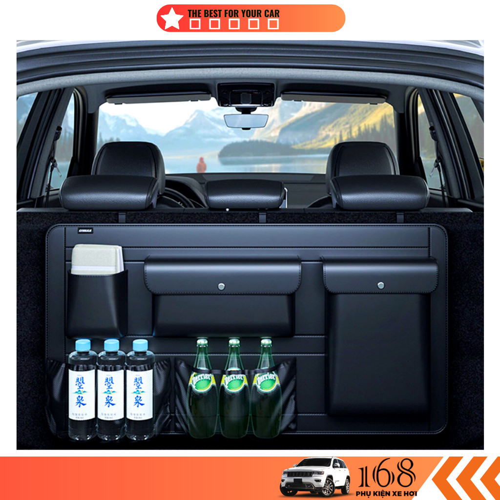 กระเป๋าเบาะรถหนัง PU (PK168) กระเป๋าเก็บของในรถ