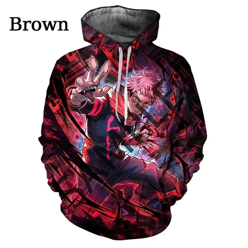 อะนิเมะมังงะ Jujutsu Kaisen รูปแบบผู้ชาย Hoodie Satoru Gojo เสื้อกันหนาว 3D พิมพ์ผู้ชาย Hoodie แฟชั่นเสื้อสวมหัวเสื้อผ้าผู้ชายใหม่