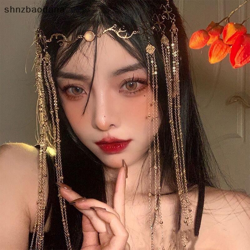 [SHNZAA] แฟชั่นเครื่องประดับผมวินเทจสไตล์จีนยาว sel เครื่องประดับผมประดับศีรษะ Retro Hairpin เครื่องประดับผมเจ้าสาวของผู้หญิง FSSG