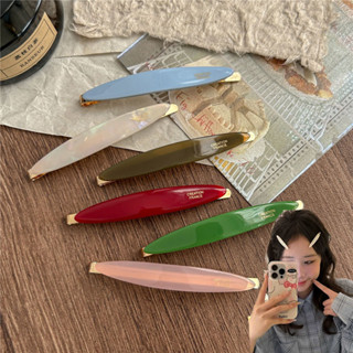 เกาหลีที่เรียบง่ายหนึ่งคําคลิปด้านเรียบผมหักกิ๊บกิ๊บอุปกรณ์ผ…