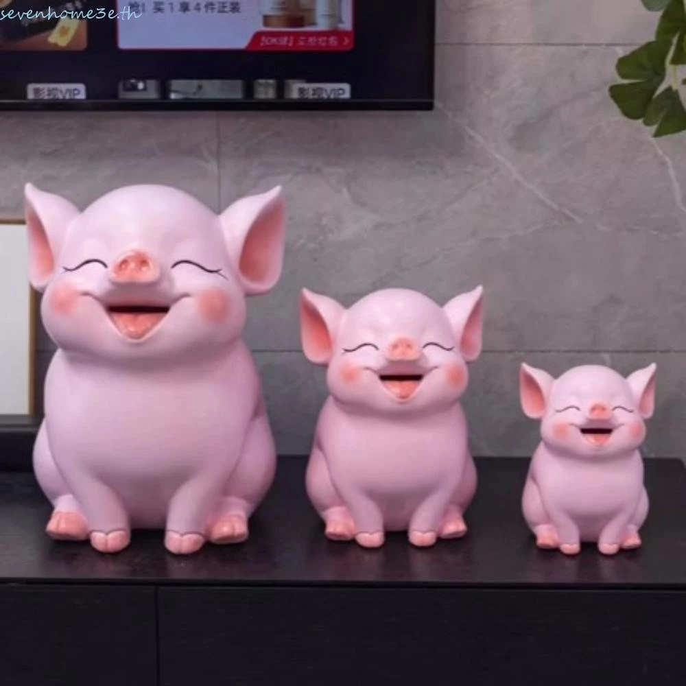 เซเว่นโฮม3จ กล่องออมสัตว์, ถังออมทรัพย์ กระปุกออมสินหมูความจุขนาดใหญ่, สร้างสรรค์ตกแต่งการ์ตูนเปิดราศีหมูเครื่องประดับโต๊ะ