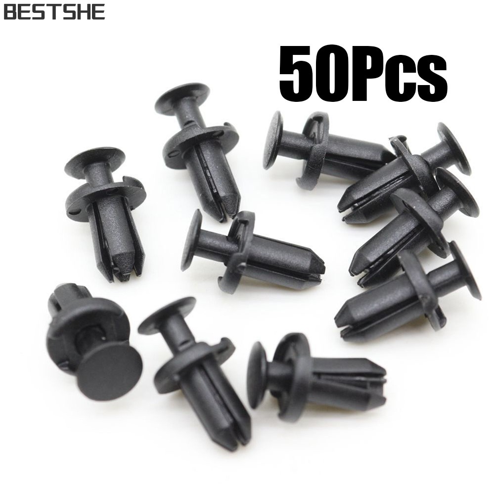 <bestshe> 50 คลิปกันชนหน้า Push Retainer Fit 5 มม. สําหรับ Lexus สําหรับ Toyota 90467-05170