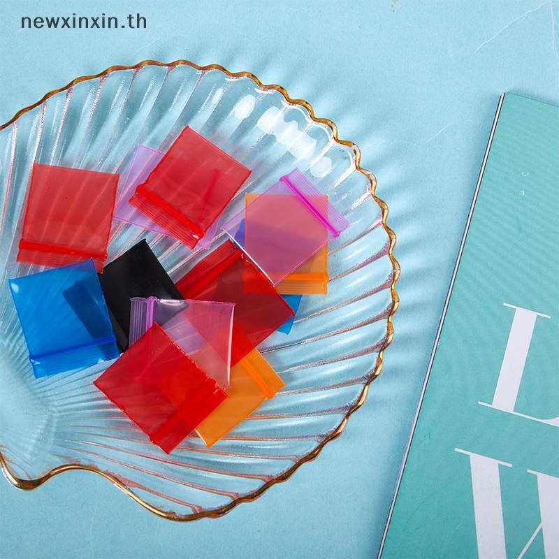 ^N^ 100 ชิ้นถุงบรรจุภัณฑ์พลาสติก Ziplock บรรจุภัณฑ์ยากระเป๋าใหม่ Mini Zip Lock กระเป๋าซิปกระเป๋า Ziplock {T}
