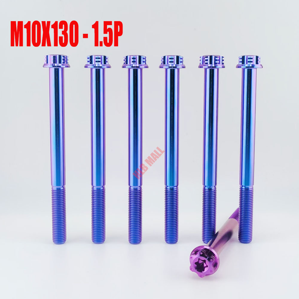 TC4/GR5 M10X100 110 120 130 เกลียวพิทช์ 1.5P หัวหน้าแปลนโลหะผสมไทเทเนียม Bolts หัวหน้าแปลน M10 สกรู - รูปที่ 2