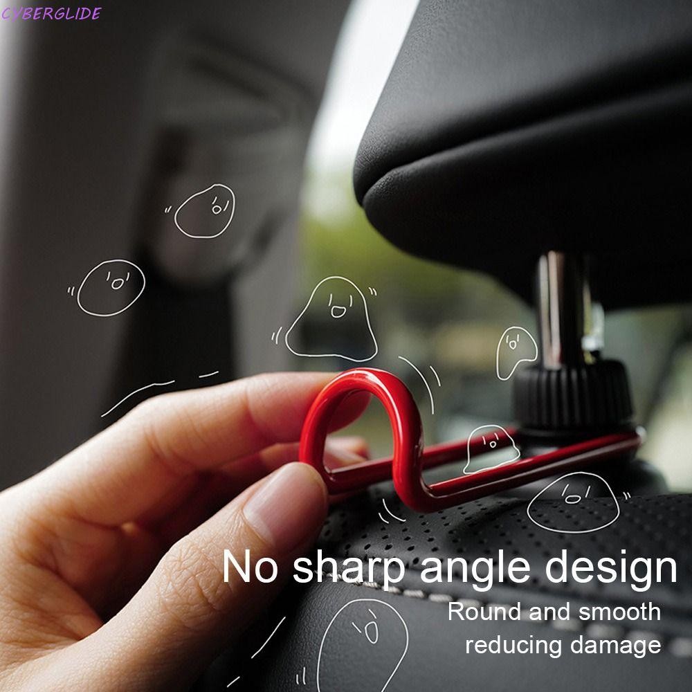 Cyberglide Car Seat Bracket อุปกรณ์ตกแต่งภายในรถยนต์ Alloy Portable Storage Hanger Auto Back Organizer Drink Rack Back Holder Car Clips Headrest Hook