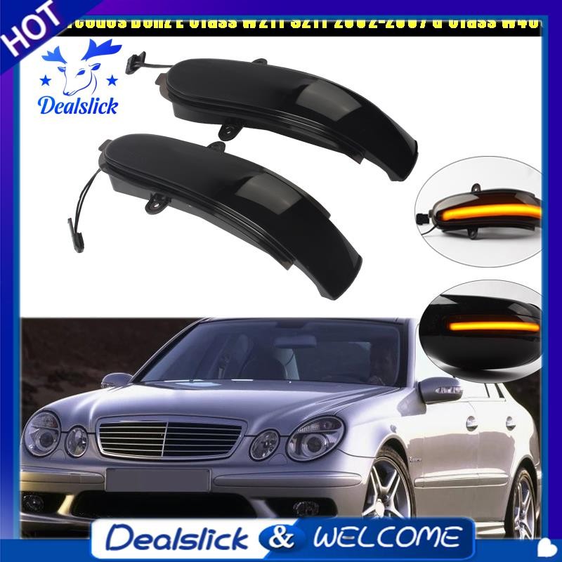 DealslickCar Led แบบไดนามิกไฟเลี้ยวด้านข้างกระจกมองหลังสําหรับ Mercedes Benz E Class W211 S211 2002-