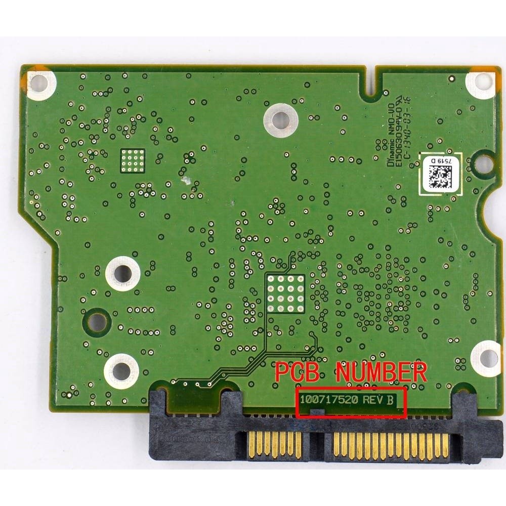 แผงวงจรฮาร์ดดิสก์ 1 ชิ้น ST2000DM001, 100717520 REV B / ST500DM002, ST1000DM003, ST3000DM001, ST2000