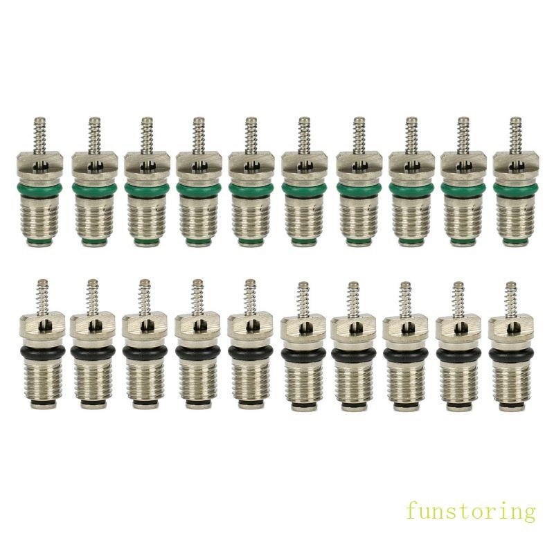 Fun 10 ชิ้นรถ AC R134A สําหรับวาล์ว Core Assortment 134a สารทําความเย็นทนความร้อนยางสําหรับวาล์ว Stem Cores K