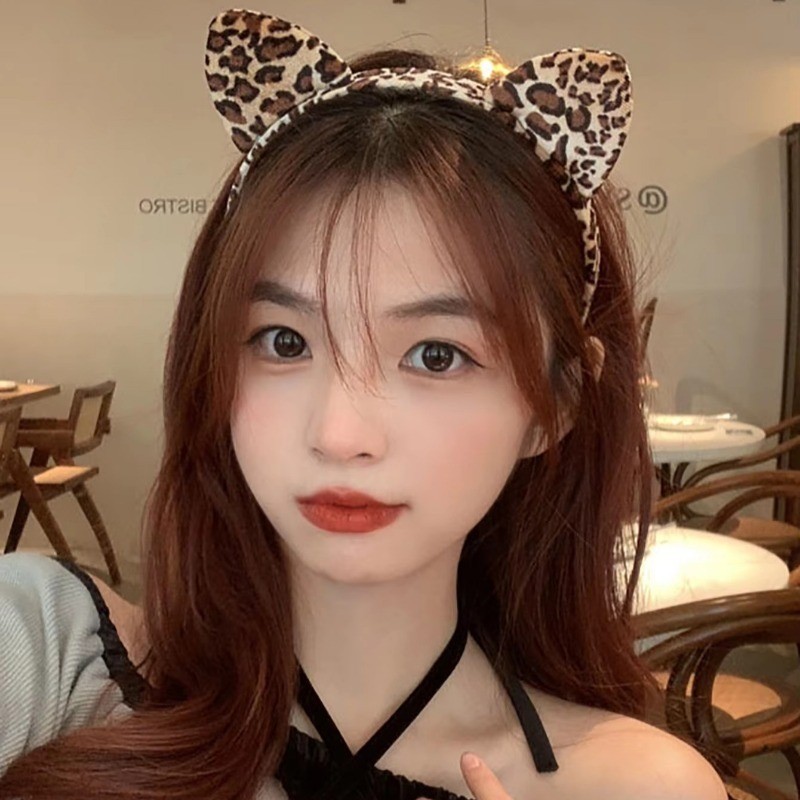 ฤดูใบไม้ร่วงฤดูหนาวผู้หญิงสาวตุ๊กตาผมห่วง-ย้อนยุคน่ารักแฟชั่นเสือดาวพิมพ์แมวหูคาดศีรษะ-คอสเพลย์พรรคผมวง ชม. หูฟัง ราคา ถูกที่สุด ดีลบีเคเค แกลเลอรีภาพที่ 3