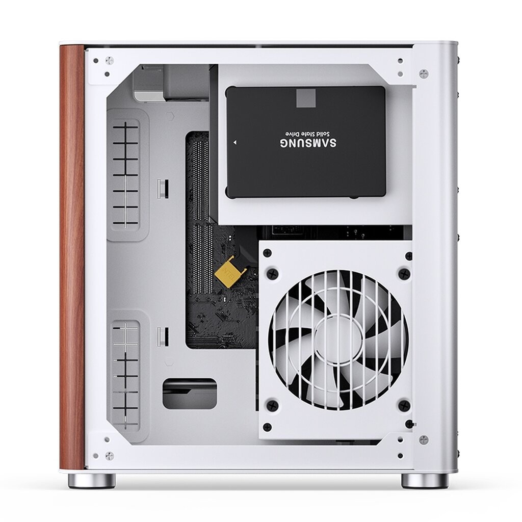 Jonsbo TK-0 White **แถมพัดลม 92mm ARGB x2** iTX Dual-Curved Glass Mini-Tower Case