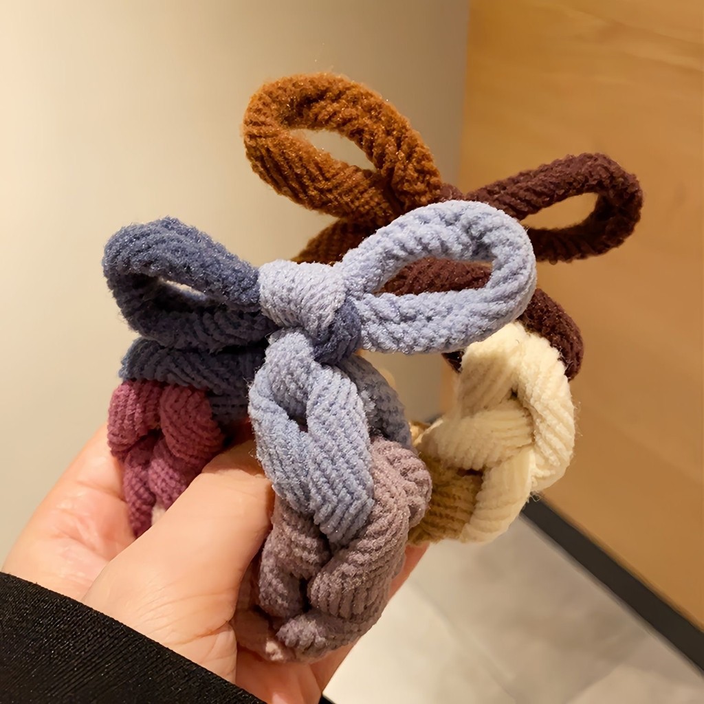 ยางรัดผมเปียเส้นใหญ่ ยางมัดผมถัก สไตล์เกาหลี น่ารัก ยางรัดผมยืดหยุ่นสูง ทันสมัย ​​คุณภาพสูง - รูปที่ 7