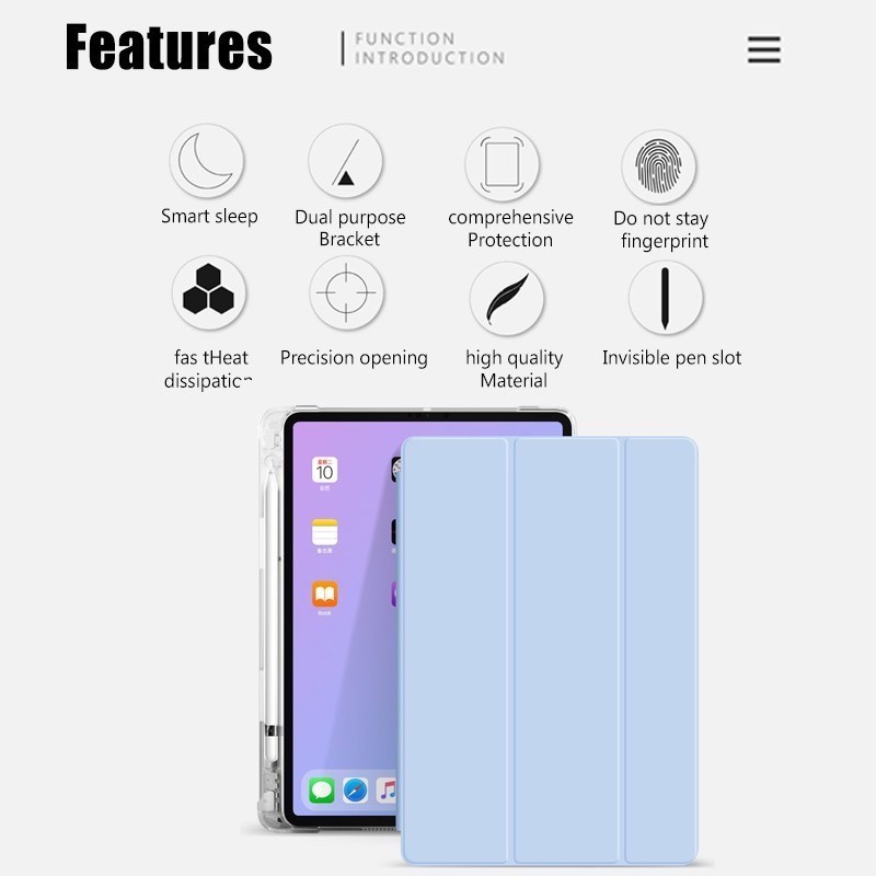เคสอัจฉริยะ Ipad Pro 11 นิ้ว Ipad Pro 13 นิ้ว Ipad Air 6 11 นิ้ว Ipad Air 13 นิ้ว 2024 M4 กรณีขาตั้ง