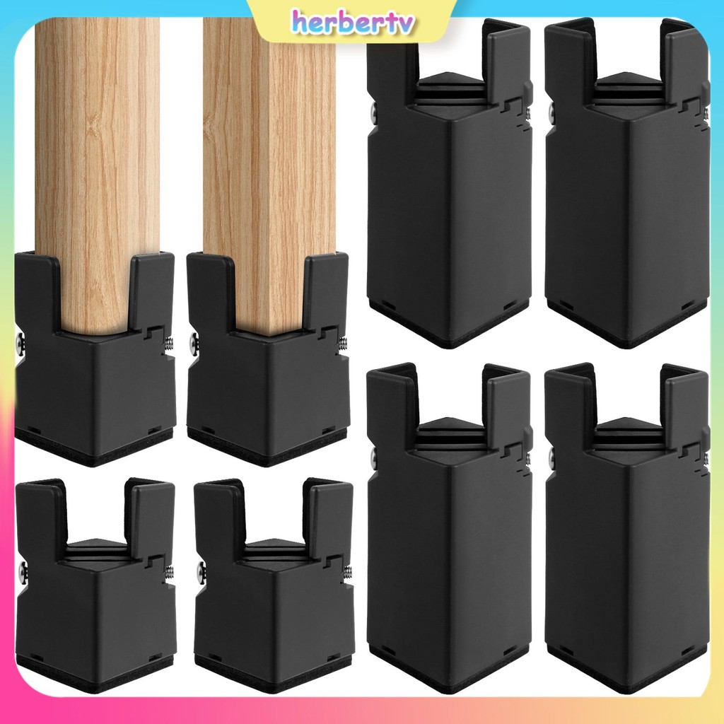 4 ชิ้นปรับเก้าอี้ Riser เตียงเฟอร์นิเจอร์ Riser Heavy Duty โต๊ะโซฟาด้านล่างลิฟท์ SHOPSBC7827