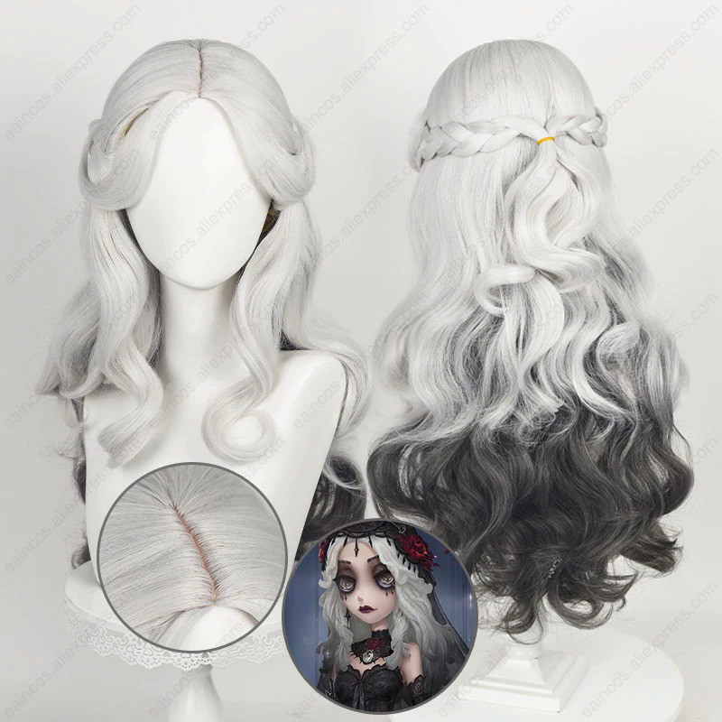 Game Ada Mesmer Everlasting Night Cosplay Wig 66cm Long Gradient Curly Wigs Heat Resistant Synthetic