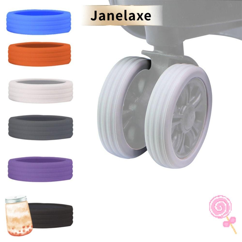 Janelaxe932 4/8 ชิ้น/เซ็ตกระเป๋าเดินทางล้อรองเท้า,เสียงเงียบกระเป๋าเดินทางอะไหล่เพลากระเป๋าเดินทางล้อ Protector,ซิลิโคนรถเข็นกล่องล้อฝาครอบ