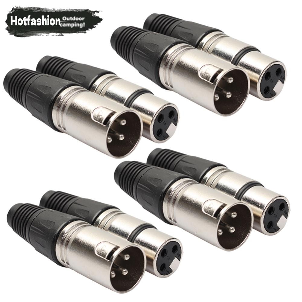8ชิ้น4ชาย4หญิงแคนนอน XLR 3เข็มหมุด ปลั๊กไมโครโฟนสายสัญญาณเสียงขั้วต่อสายไฟ