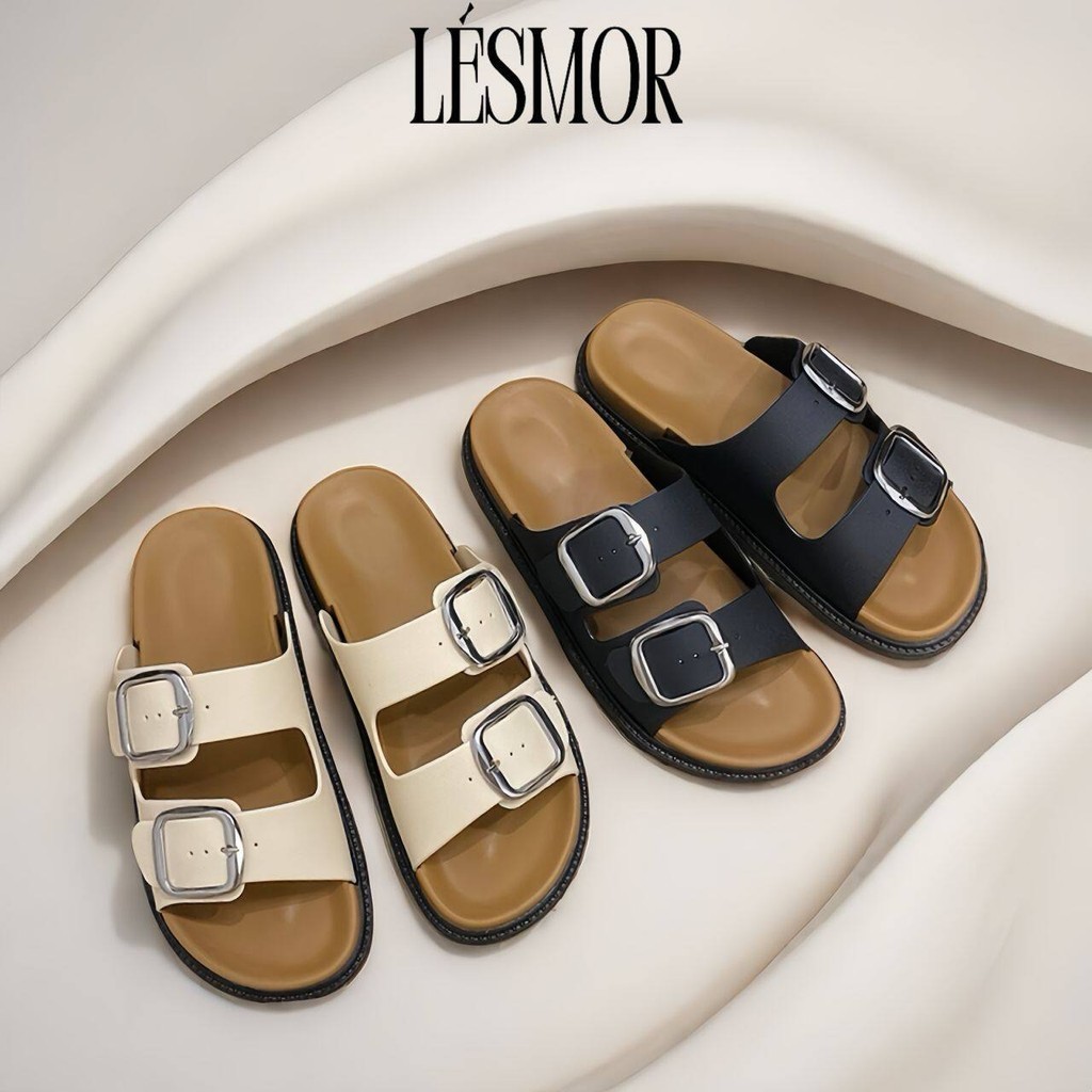 Berkin สไตล์สายรัดคู่ทุกวันสวมรองเท้าเลื่อน