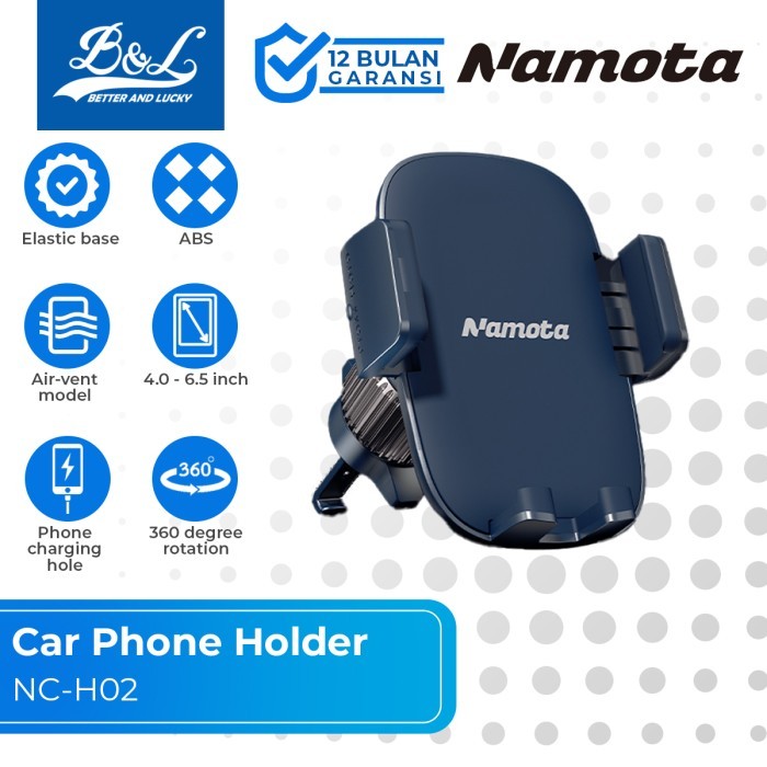 NAMOTA H02 ที่วางโทรศัพท์ในรถยนต์ Air-Vent พร้อมตะขอ