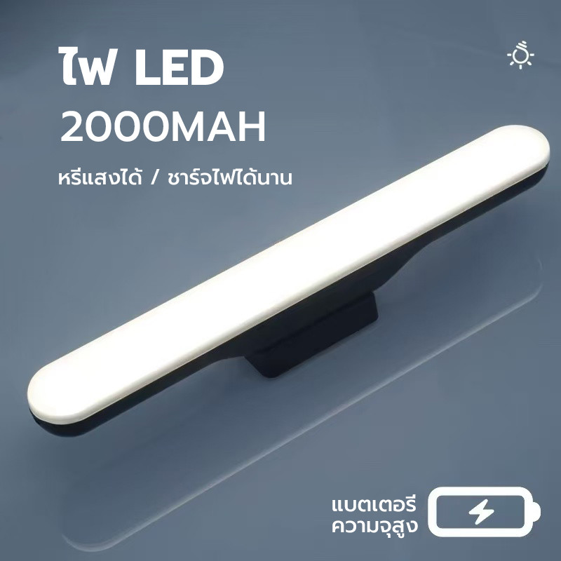 ไฟหอพัก โคมไฟ LED ไร้สาย หรี่แสงได้ ฐานแม่เหล็ก โคมไฟหัวเตียง ไฟติดผนัง ติดตั้งง่าย