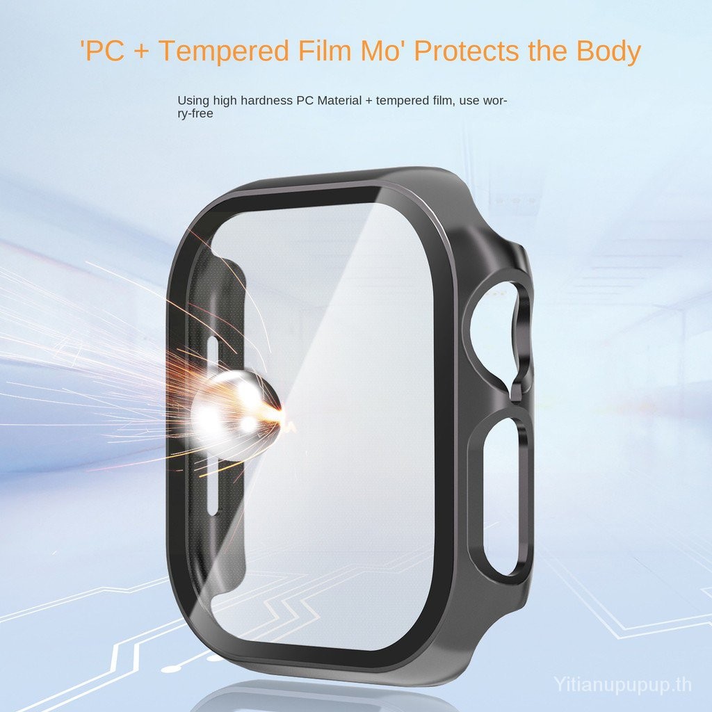 เหมาะสำหรับ Apple Watch S10/9/8/7/6/5/4/3/2/1 /se เคสป้องกันชิ้นเดียว38/40/41/42/44/45/49/46mmสาย