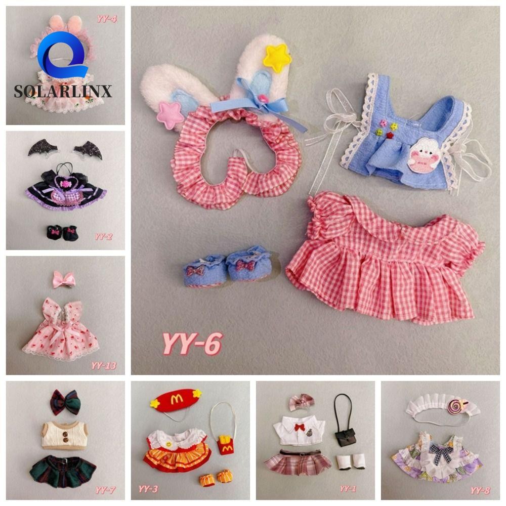 Solarlinx ตุ๊กตา Lolita ชุด,เสื้อผ้าตุ๊กตา Lolita 20 ซม.ผ้าฝ้าย,ชุดผ้าหลายสีตุ๊กตา Lolita ชุดผ้าฝ้ายตุ๊กตาอุปกรณ์เสริม