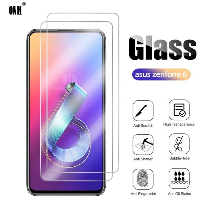LAYER TEMPERED GLASS ASUS ZENFONE 6 ZS630KL ANTI-SCRATCH CLEAR GLASS CLEAR SCREEN PROTECTOR 9H GOOD 