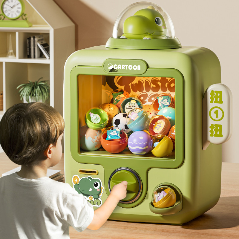 Gashapon Machine ของเล่นเด็กชายไดโนเสาร์บ้านหลังเล็กมินิเกมหยอดเหรียญ Claw Machine ของขวัญวันเกิดเด็ก
