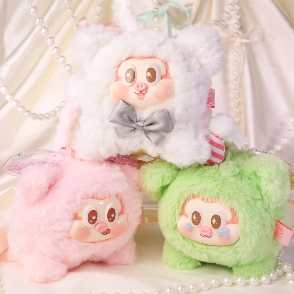 [ของแท้ 100%] The Sllo Flying Piggy Plush Dolls Blind Box Art Toys Plush Piggy Mystery Box