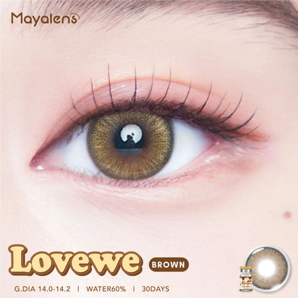 🔥คอนแทคเลนส์ Silicone Hydrogel ค่าอมน้ำ 60%❤️Size : S❤️รุ่น Lovewe (Mayalens Premium)